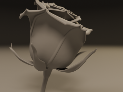 Rose flower 3Dプリントモデル