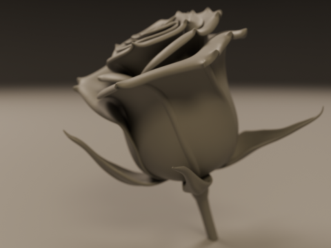 Rose flower 3Dプリントモデル