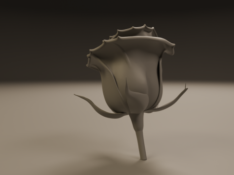 Rose flower 3Dプリントモデル