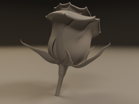 Rose flower 3Dプリントモデル