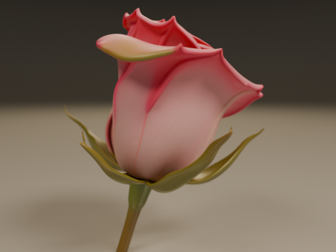 Rose flower 3Dプリントモデル