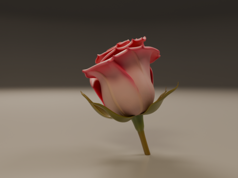 Rose flower 3Dプリントモデル
