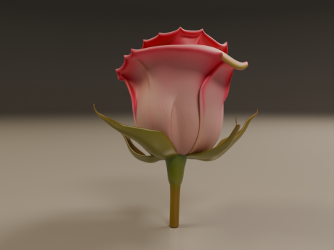 Rose flower 3Dプリントモデル