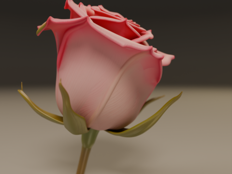 Rose flower 3Dプリントモデル