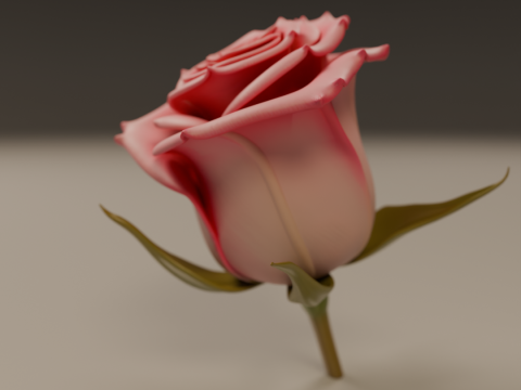 Rose flower 3Dプリントモデル
