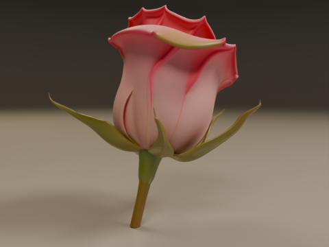 Rose flower 3Dプリントモデル