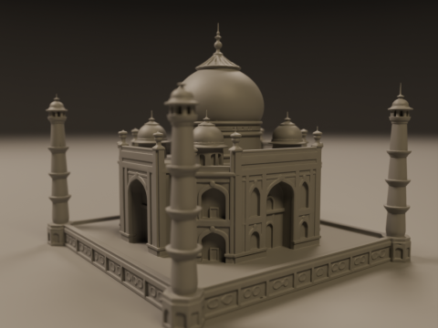 Taj mahal 3D प्रिंट मॉडल