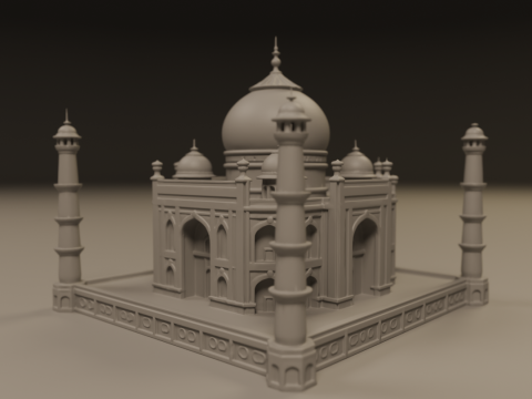 Taj mahal 3D प्रिंट मॉडल