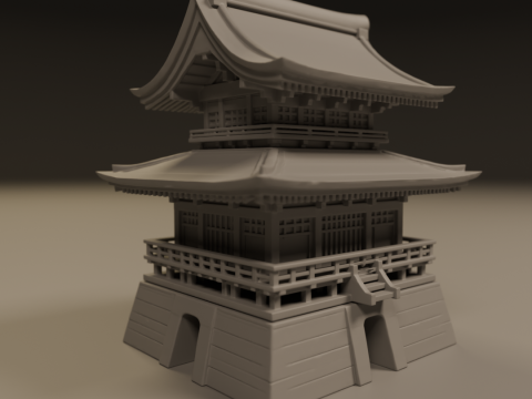 Japanese temple Modello di stampa 3D