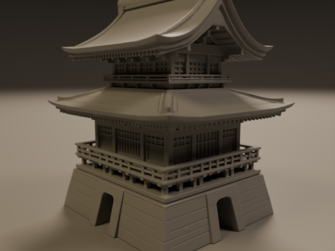 Japanese temple Modello di stampa 3D