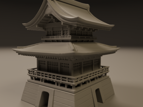 Japanese temple Modello di stampa 3D