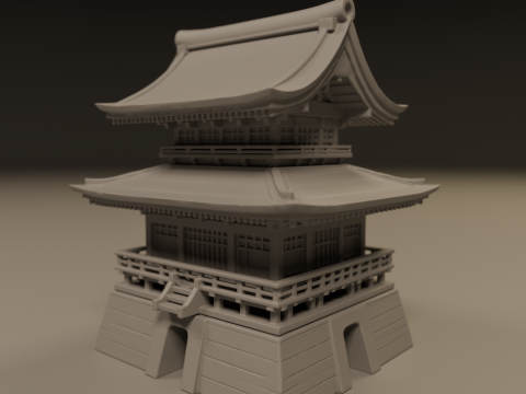 Japanese temple Modello di stampa 3D