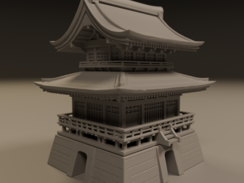 Japanese temple Modello di stampa 3D