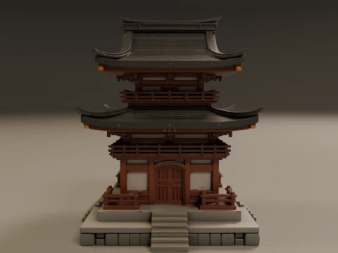 Tempio giapponese Modello di stampa 3D