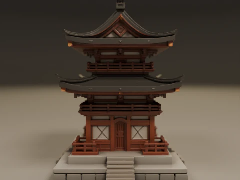 Tempio giapponese Modello di stampa 3D
