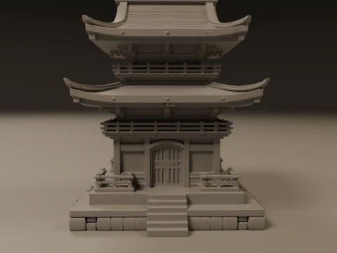 Tempio giapponese Modello di stampa 3D