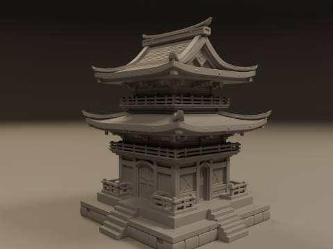 Japanese temple Modelo de Impressão 3D