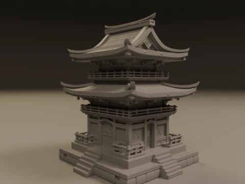Tempio giapponese Modello di stampa 3D