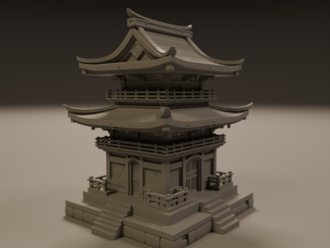 Japanese temple Modelo de Impressão 3D