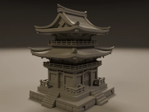 Tempio giapponese Modello di stampa 3D