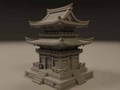 Japanese temple Modelo de Impressão 3D