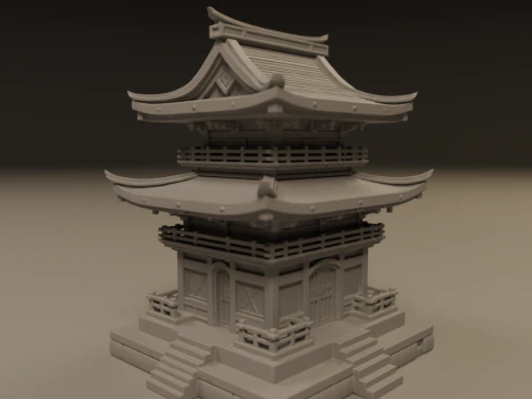 Tempio giapponese Modello di stampa 3D