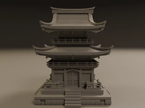 Tempio giapponese Modello di stampa 3D