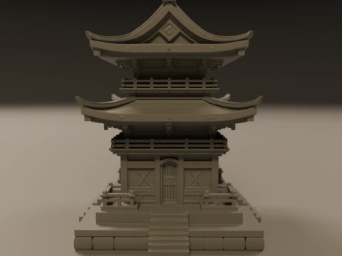Tempio giapponese Modello di stampa 3D