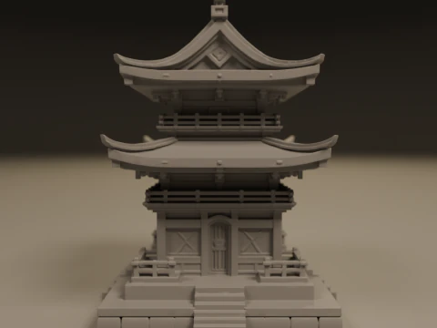 Tempio giapponese Modello di stampa 3D