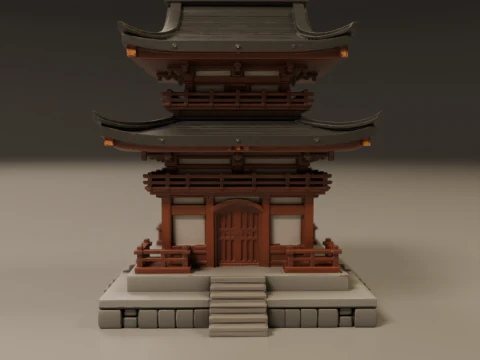 Tempio giapponese Modello di stampa 3D