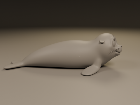 Monk seal 3Dプリントモデル