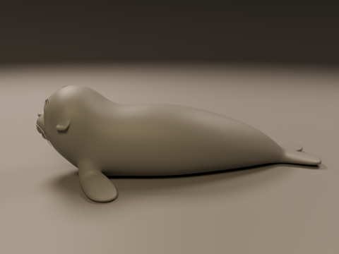 Monk seal 3Dプリントモデル