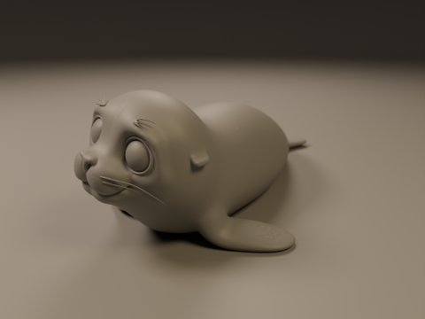 Monk seal 3Dプリントモデル