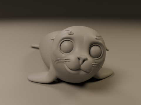 Monk seal 3Dプリントモデル