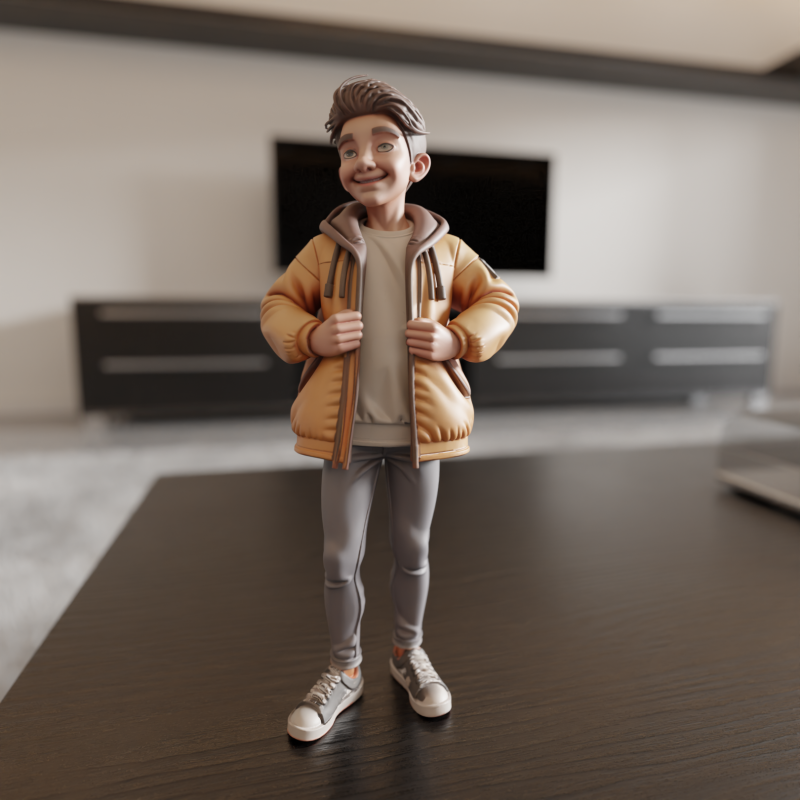 Kleiner Junge 3D Druckmodell .c4d .max .obj .3ds .fbx .stl .blend 