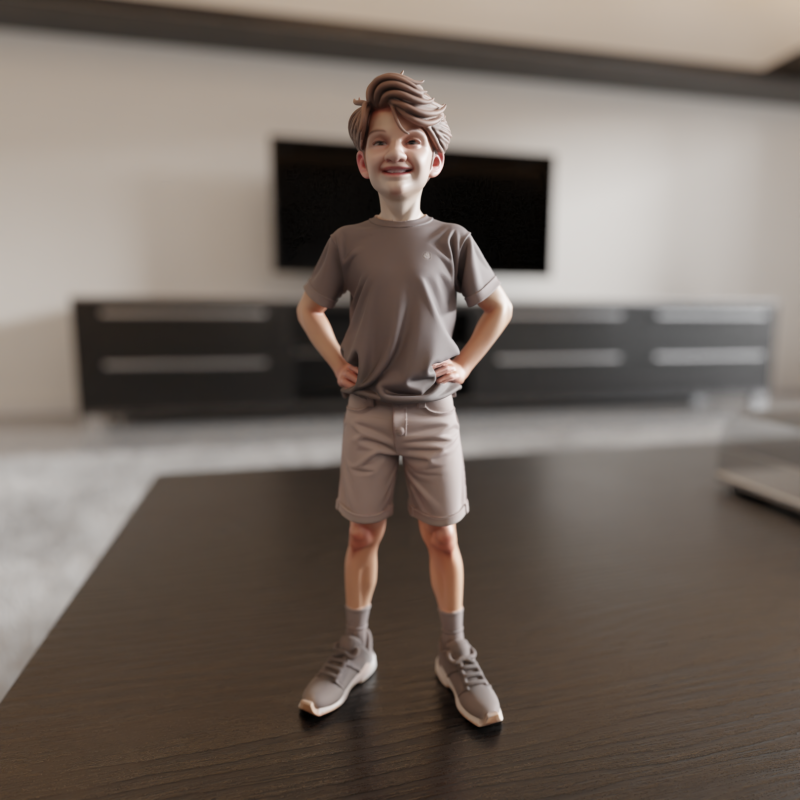 Young boy 3D Принт Модель .c4d .max .obj .3ds .fbx .stl .blend