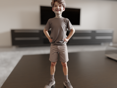 Young boy 3Dプリントモデル