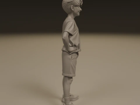 Young boy 3D Print Model