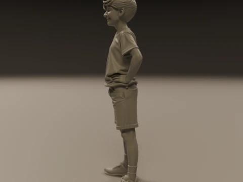 Young boy 3D Print Model