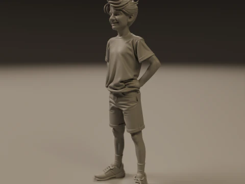 Young boy 3D Print Model