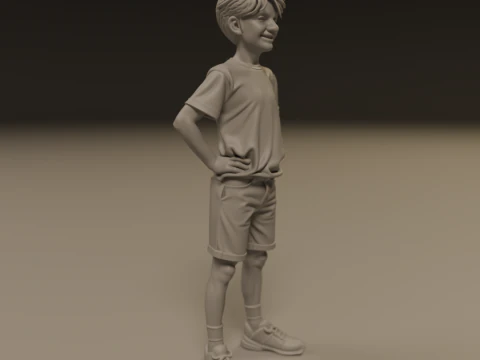 Young boy 3D Print Model