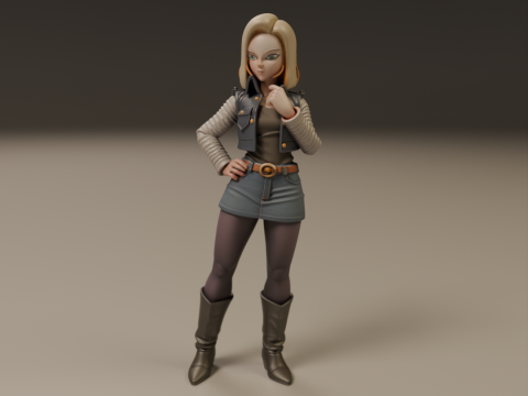 Android 18 3D printmodel