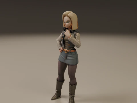 Android 18 3D Print Model