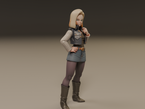 Android 18 3D printmodel