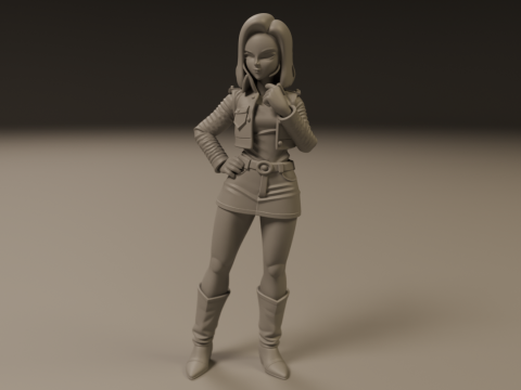 Android 18 3D printmodel