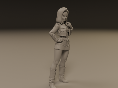 Android 18 3D printmodel