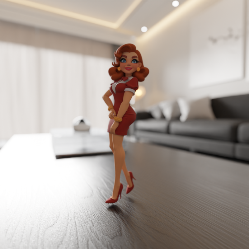 Pin-up 3D Print Model .c4d .max .obj .3ds .fbx .stl .blend 