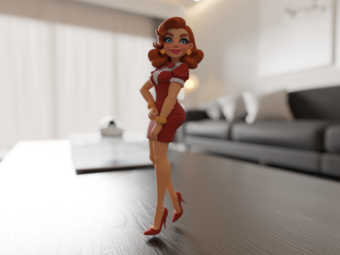 Pin-up Model Cetak 3D