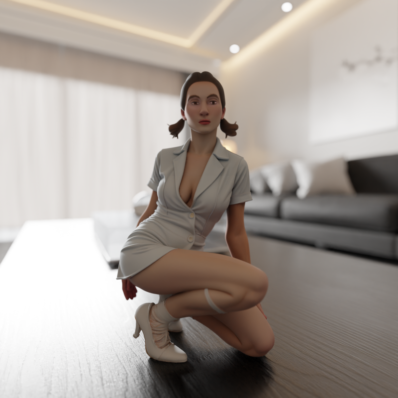Pin-up 3D Print Model .c4d .max .obj .3ds .fbx .stl .blend 