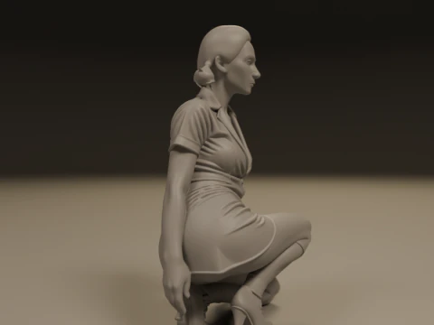 Pin-up 3D Print Model